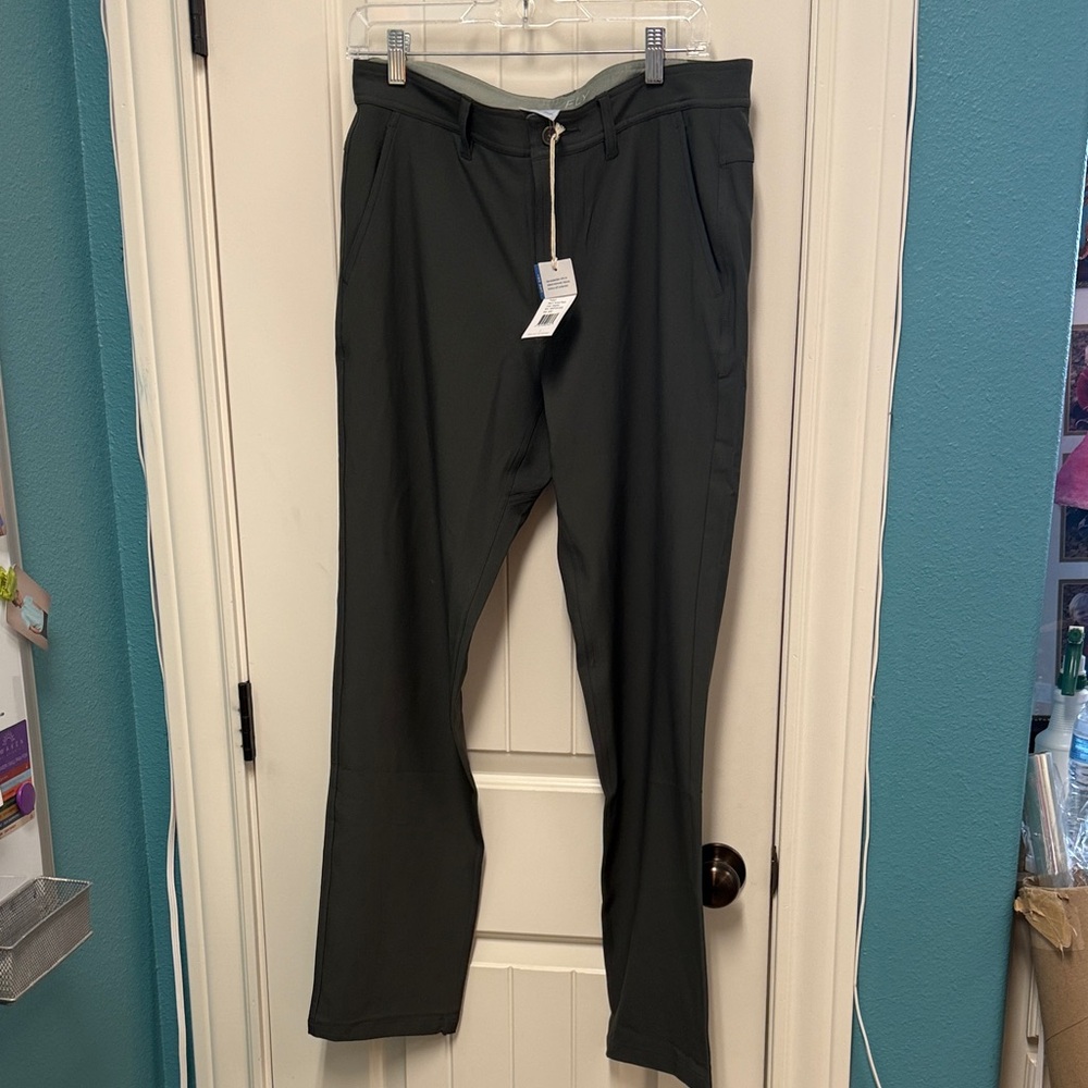 NWT Free Fly Apparel Men's Dark Green Chinos